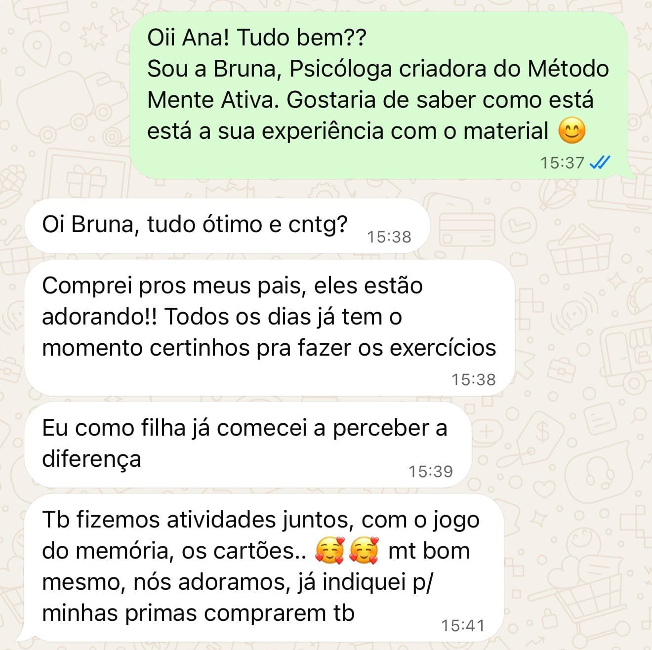 Depoimento de cliente no WhatsApp 2