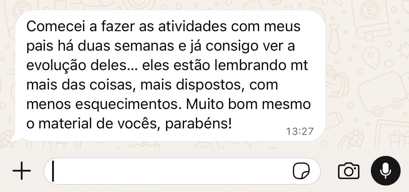 Depoimento de cliente no WhatsApp 1