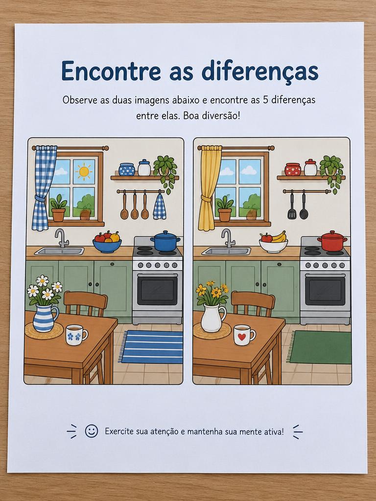 Página de atividade: Encontre as diferenças